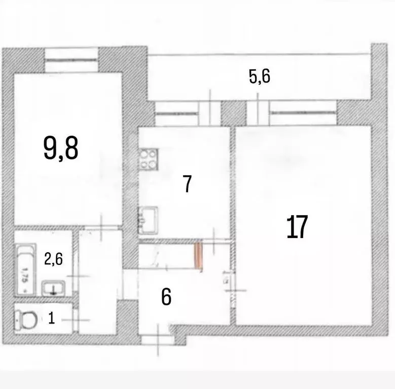 2-комнатная квартира: Ульяновск, улица Крымова, 63 (49 м) - Фото 1