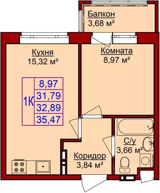 1-к кв. Удмуртия, Ижевск Сельхозвыставка жилрайон,  (35.47 м) - Фото 0