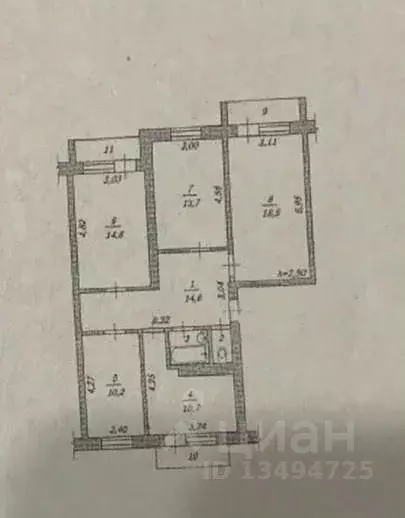 4-к кв. Белгородская область, Белгородский район, Северный городское ... - Фото 2