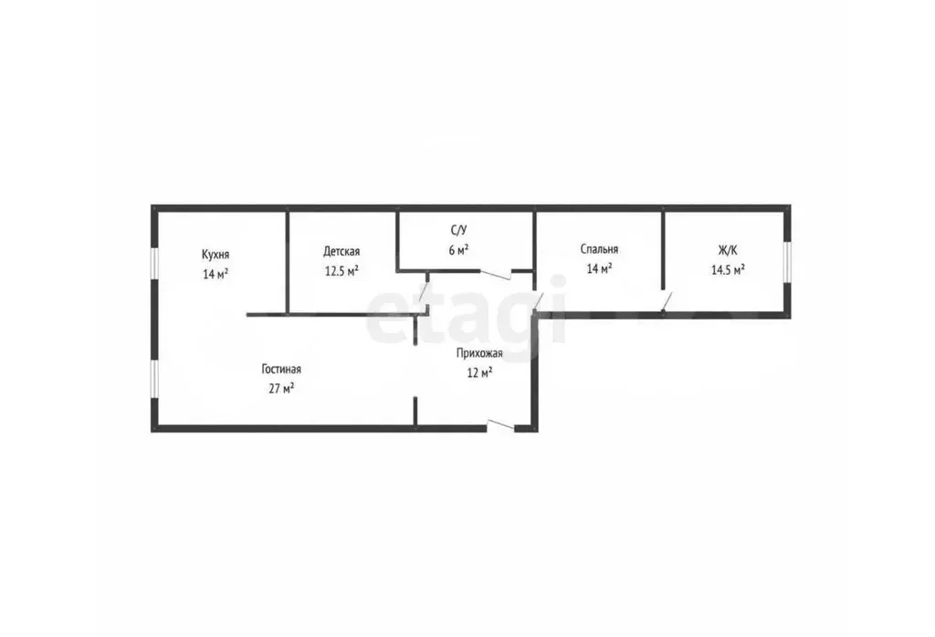 4-комнатная квартира: Махачкала, улица Эльзы Ибрагимовой, 5к1 (100 м) - Фото 1