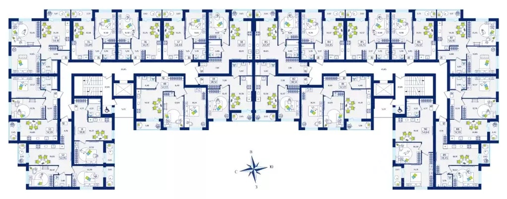 2-к кв. Калининградская область, Зеленоградск  (57.72 м) - Фото 2