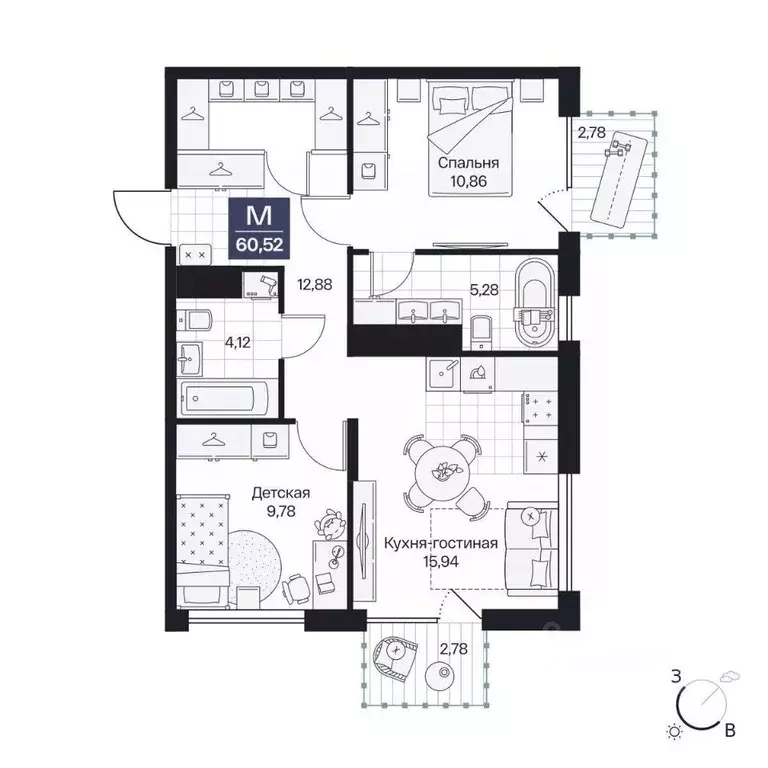 2-к кв. Волгоградская область, Волгоград просп. Имени В.И. Ленина, 59Г ... - Фото 1