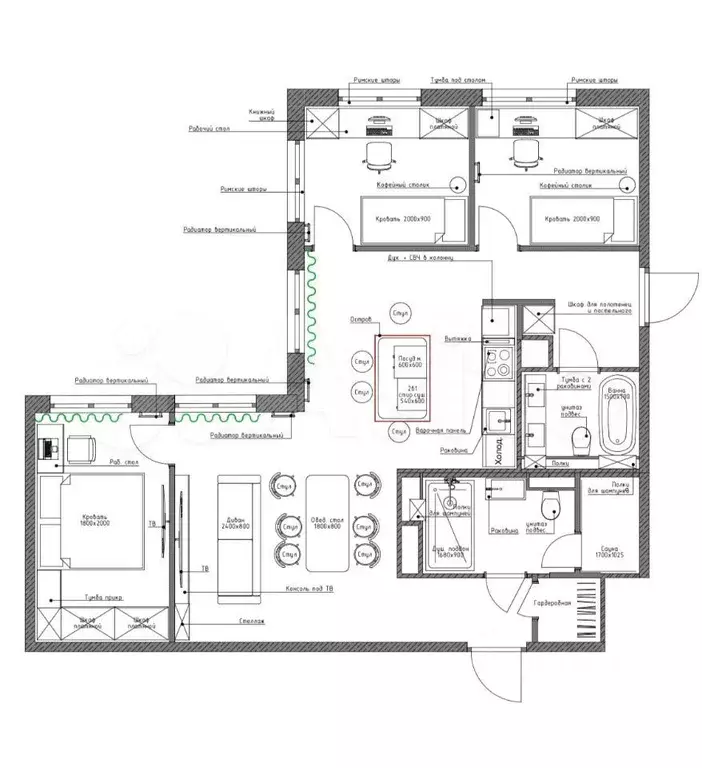 3-к. квартира, 80 м, 2/6 эт. - Фото 0