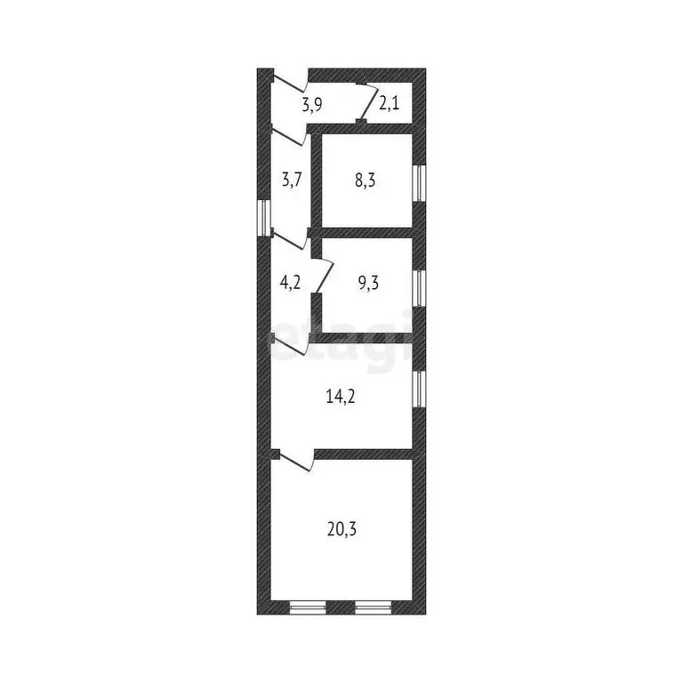 Дом в Валуйки, улица Чапаева (66 м) - Фото 1
