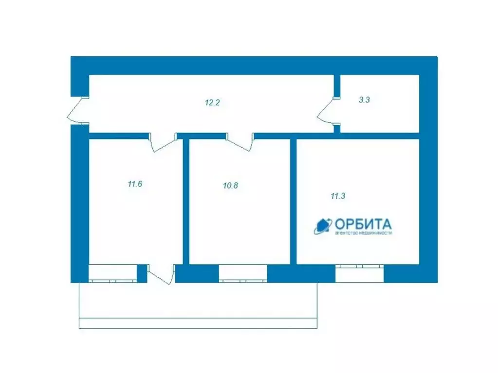 2-комнатная квартира: Тюмень, улица Самарцева, 30 (49.2 м) - Фото 1