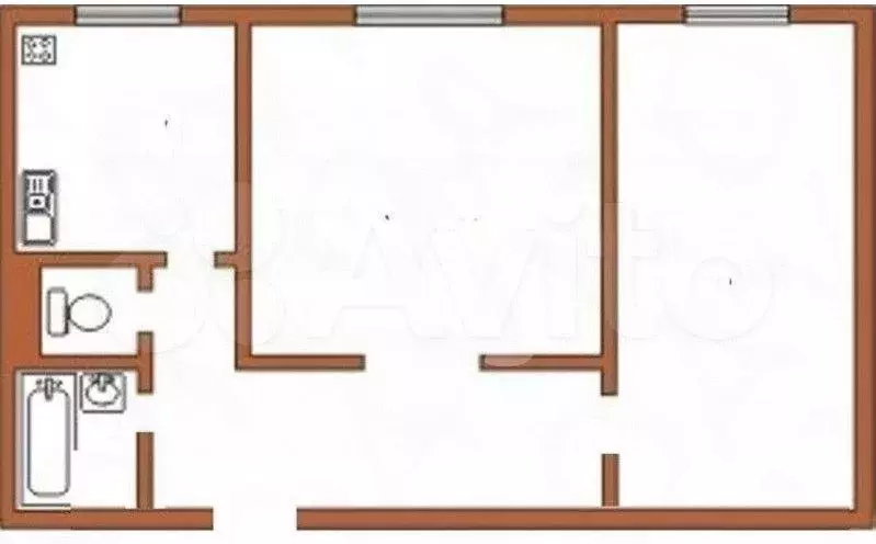 2-к. квартира, 58 м, 3/9 эт. - Фото 0