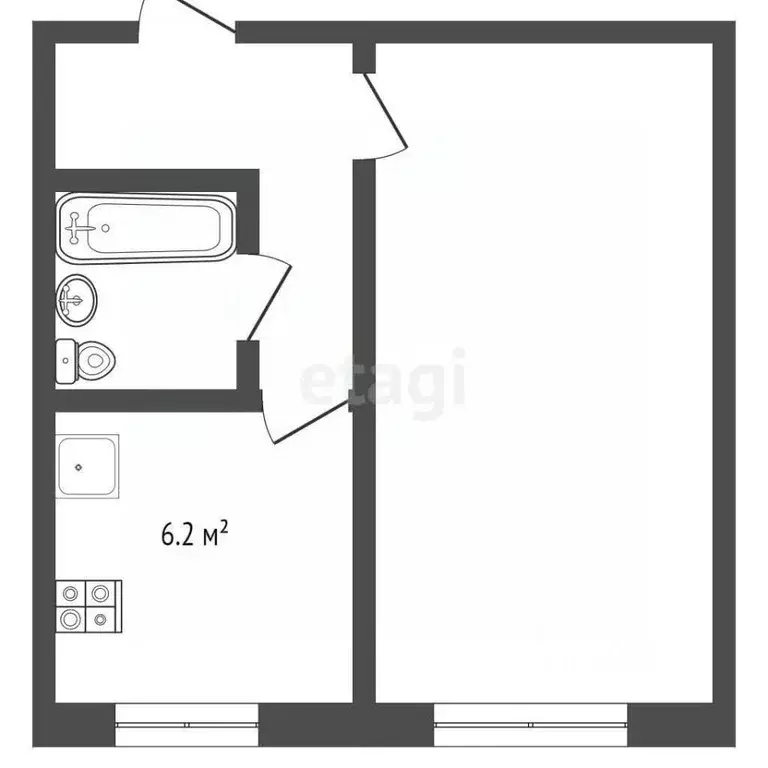 1-к кв. Москва ул. Исаковского, 24К1 (32.6 м) - Фото 1