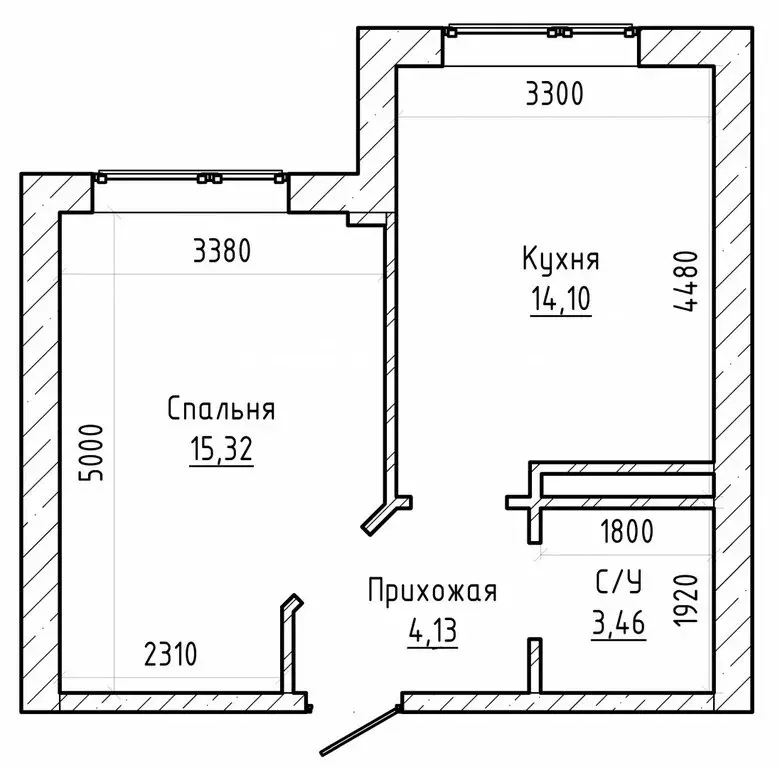 1-комнатная квартира: Нальчик, Кабардинская улица, 200 (38.95 м) - Фото 1