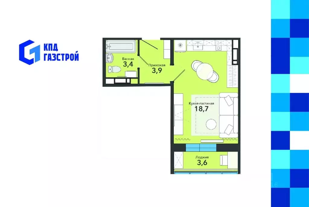 Студия Новосибирская область, Новосибирск Спортивная ул., 58 (29.6 м) - Фото 0