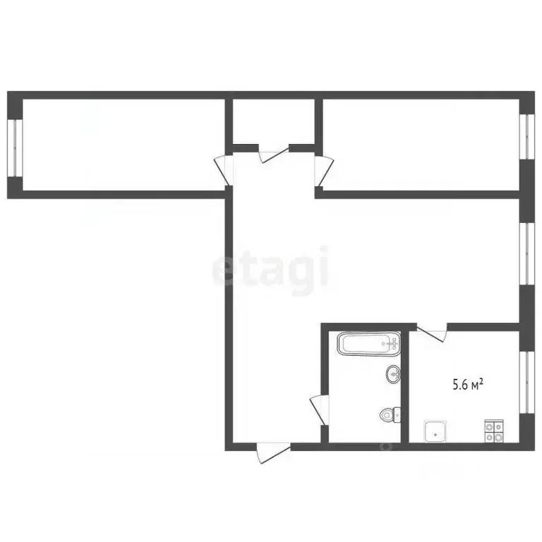 3-к кв. Камчатский край, Петропавловск-Камчатский ул. Максутова, 44/1 ... - Фото 2