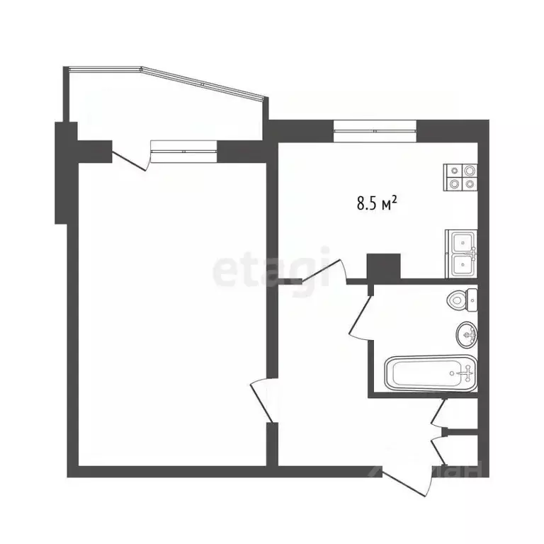 1-к кв. Москва ул. Чичерина, 8К1 (37.5 м) - Фото 2
