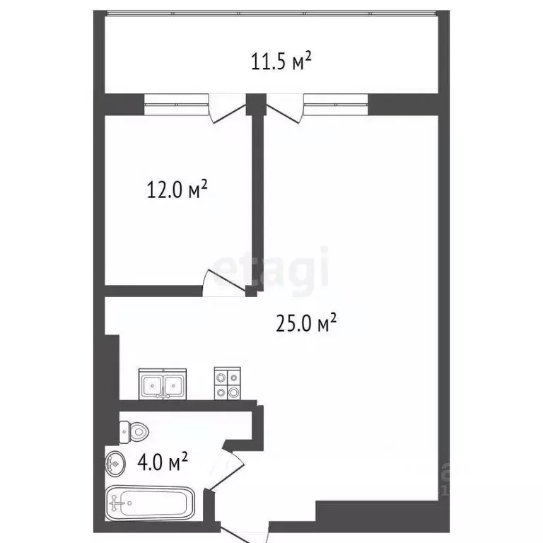 1-к кв. Краснодарский край, Геленджик Горная ул., 15С (41.0 м) - Фото 2