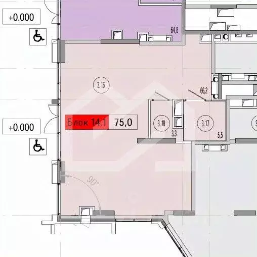 Торговая площадь в Москва Союз жилой комплекс, к3 (75 м) - Фото 2