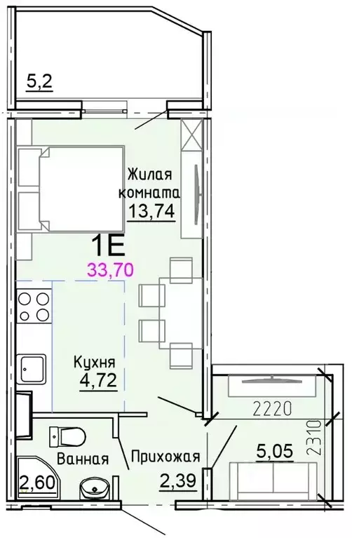 Студия Московская область, Солнечногорск городской округ, Голубое пгт ... - Фото 1
