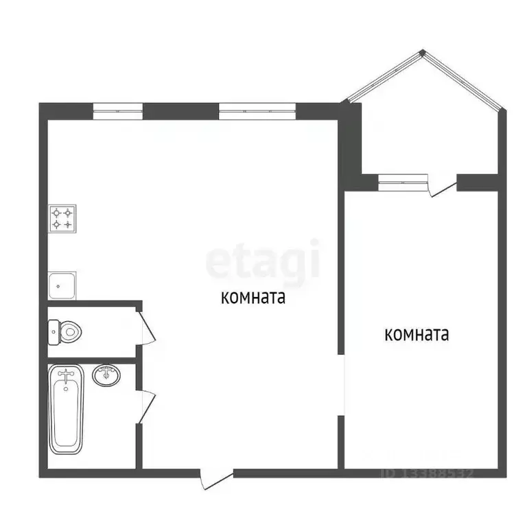 2-к кв. Красноярский край, Красноярск просп. Машиностроителей, 21 ... - Фото 2