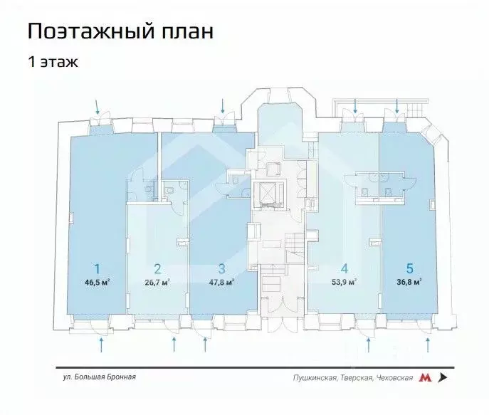Помещение свободного назначения в Москва Большая Бронная ул., 25С3 (37 ... - Фото 0