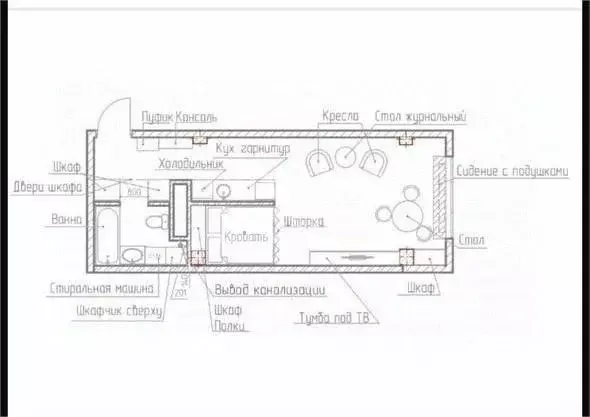 Студия Челябинская область, Челябинск ул. Энгельса, 4 (37.0 м) - Фото 2