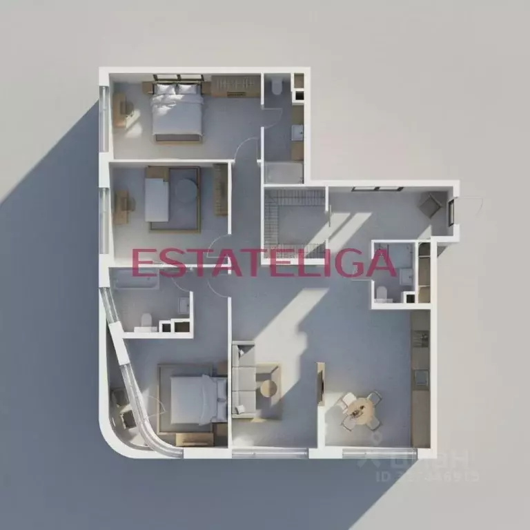 4-к кв. Москва ул. Нижние Мневники, 9 (124.0 м) - Фото 2