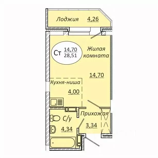 Студия Новосибирская область, Новосибирск 2-я Воинская ул., 51 (28.51 ... - Фото 0