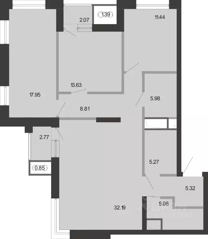 3-к кв. Тульская область, Тула Премьер Парк жилой комплекс (110.77 м) - Фото 1