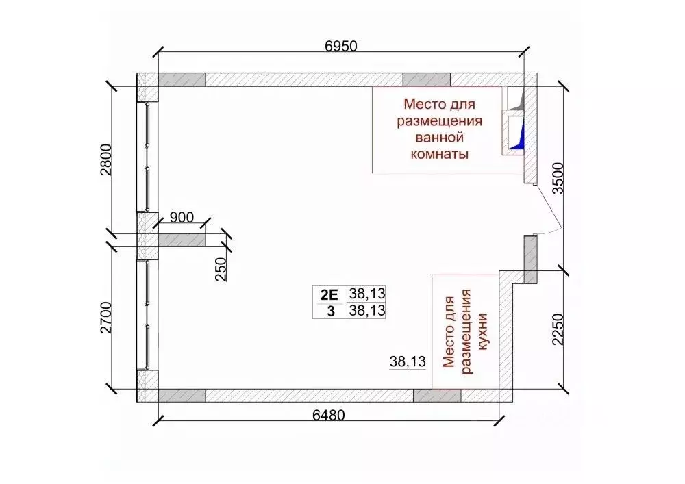2-к кв. Кемеровская область, Кемерово ул. Дружбы, 9 (38.13 м) - Фото 1