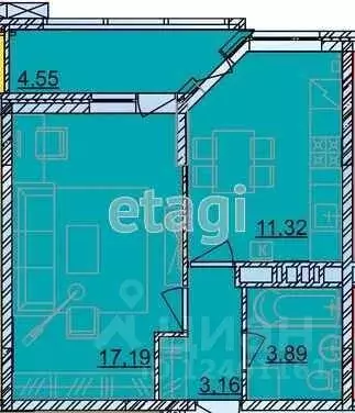 1-к кв. Краснодарский край, Анапа ул. Поликарпова, 2к10 (41.0 м) - Фото 1