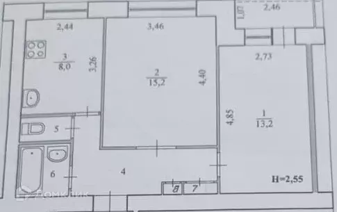 Продаётся 2-к квартира, 47.7 м - Фото 1