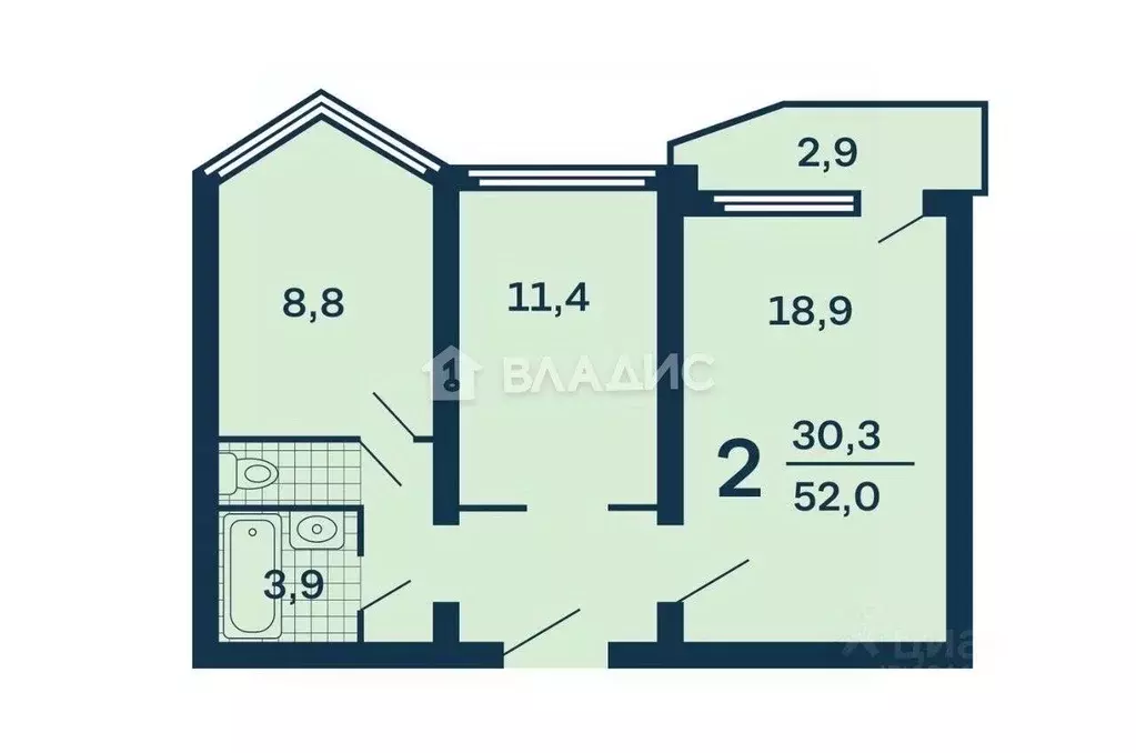 2-к кв. Москва Медынская ул., 5К6 (51.1 м) - Фото 1