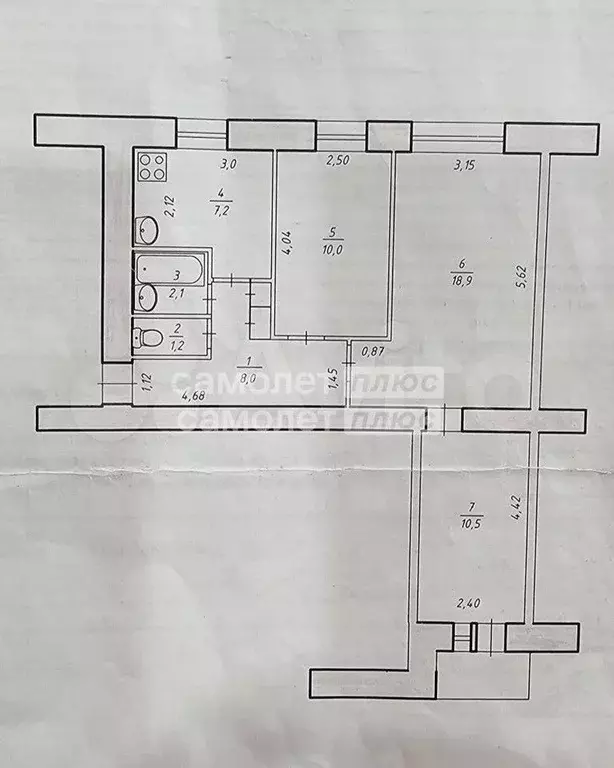 3-к. квартира, 59,2 м, 9/9 эт. - Фото 0