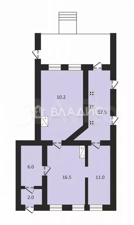 3-к. квартира, 55,7 м, 1/1 эт. - Фото 0