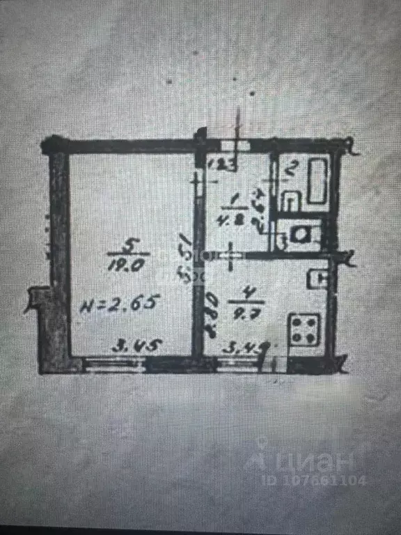 1-к кв. Липецкая область, Липецк ул. Бунина, 22 (37.0 м) - Фото 1