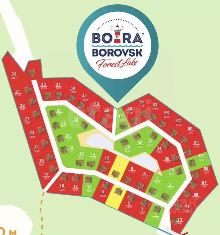 Участок в Калужская область, Боровск Бора-Боровск форестлейк кп,  ... - Фото 1