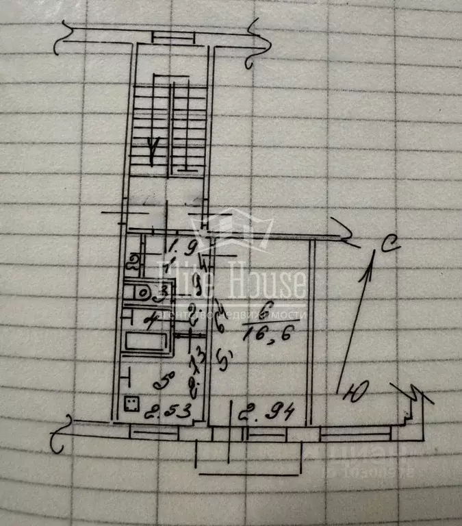1-к кв. Калужская область, Калуга ул. Степана Разина, 93 (33.0 м) - Фото 2