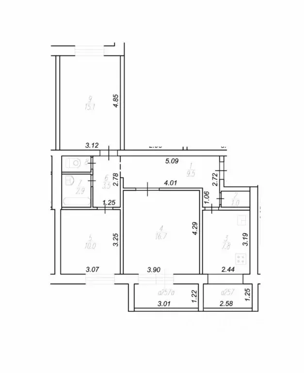3-к кв. Рязанская область, Рязань Мервинская ул., 18 (67.9 м) - Фото 1