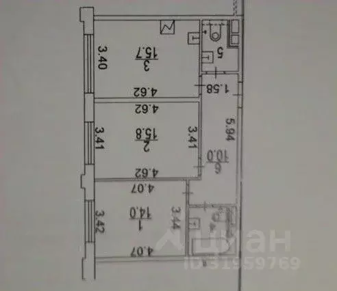 2-к кв. Москва Винницкая ул., 8к3 (62.5 м) - Фото 2