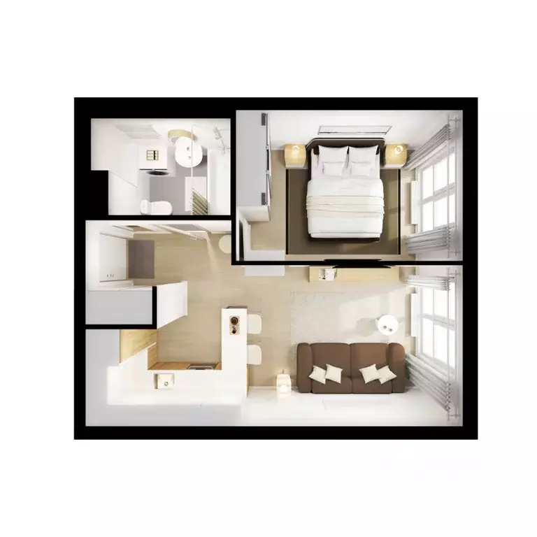 1-к кв. Московская область, Мытищи Яуза Парк жилой комплекс, к11 (34.0 ... - Фото 2