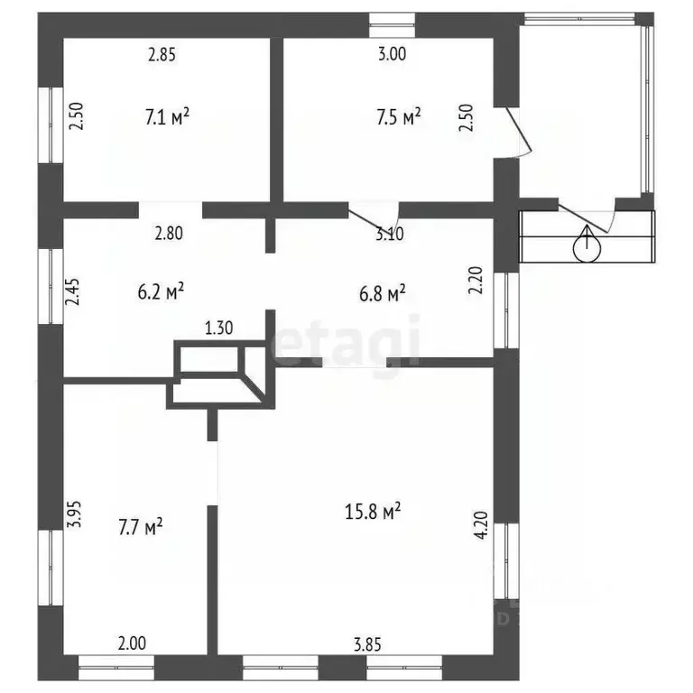 Дом в Кемеровская область, Новокузнецк Локомотивная ул. (49 м) - Фото 1