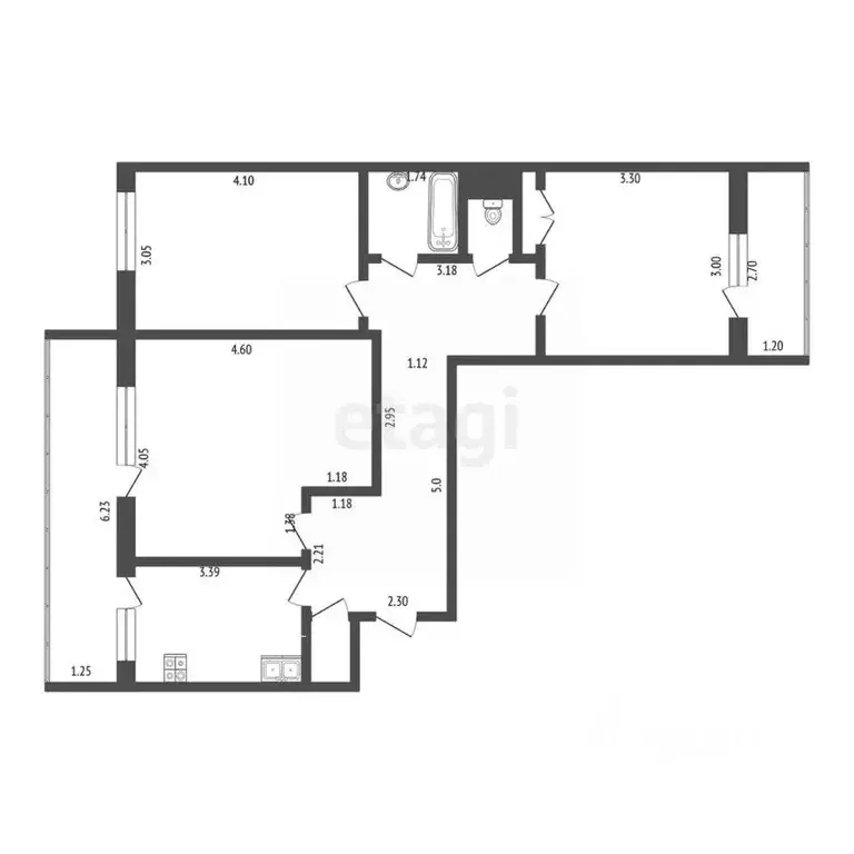 3-к кв. Оренбургская область, Оренбург ул. Чкалова, 70 (63.8 м) - Фото 1