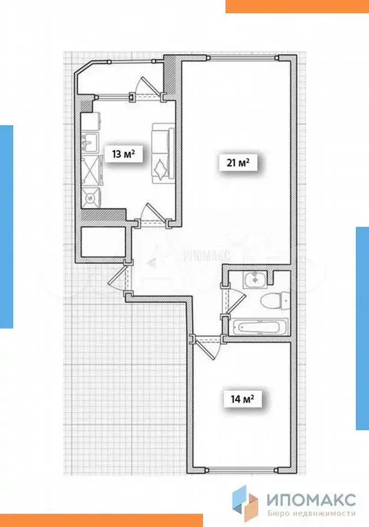 2-к. квартира, 72,6 м, 5/7 эт. - Фото 0