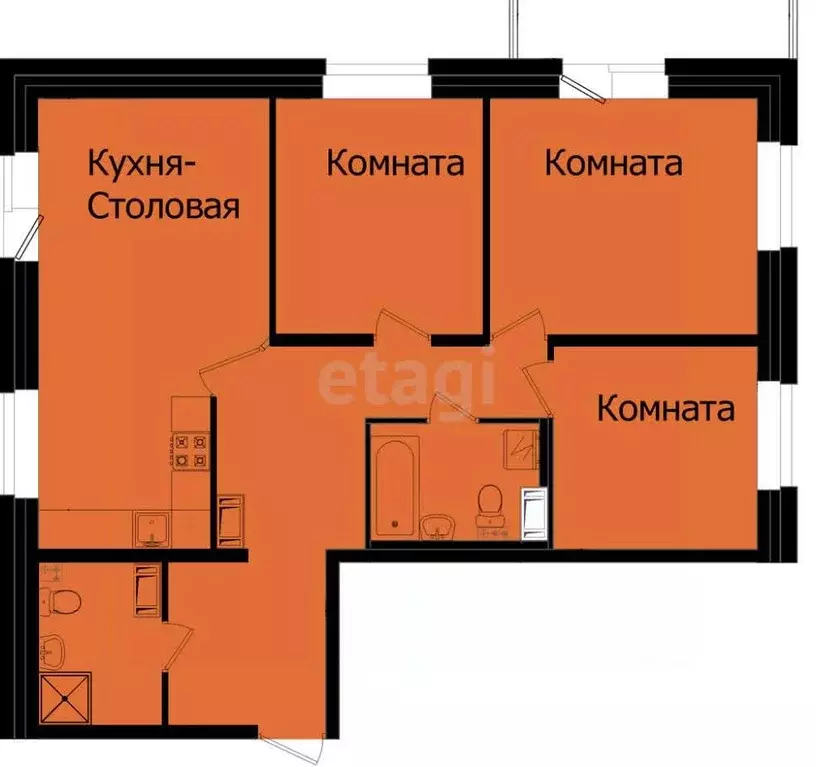 3-к кв. Краснодарский край, Анапа муниципальный округ, с. Сукко ул. ... - Фото 2