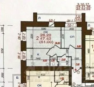 2-к кв. Вологодская область, Вологда ул. Гагарина, 72 (51.0 м) - Фото 1