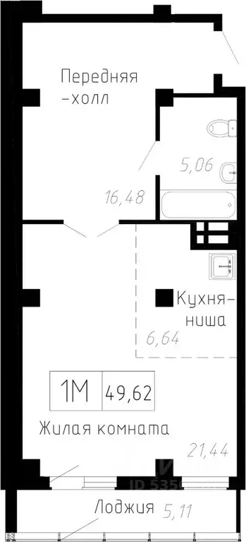 1-к кв. Приморский край, Владивосток Чайка мкр, Чайка жилой комплекс ... - Фото 1