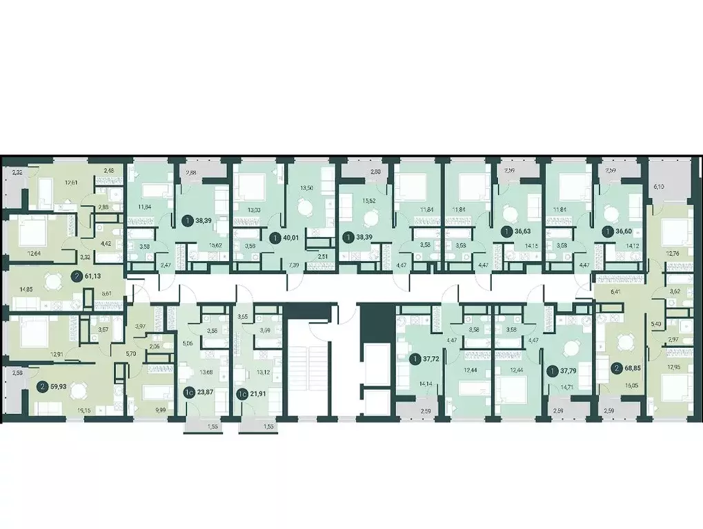 2-к кв. Тюменская область, Тюмень ул. Андрея Приказнова, 2 (68.85 м) - Фото 2