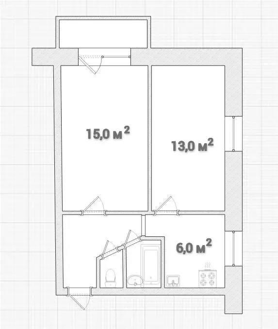 Продаётся 2-к квартира, 41.4 м - Фото 0