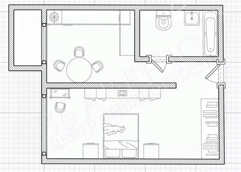 1-к кв. Воронежская область, Воронеж ул. Артамонова, 38Д (37.3 м) - Фото 1