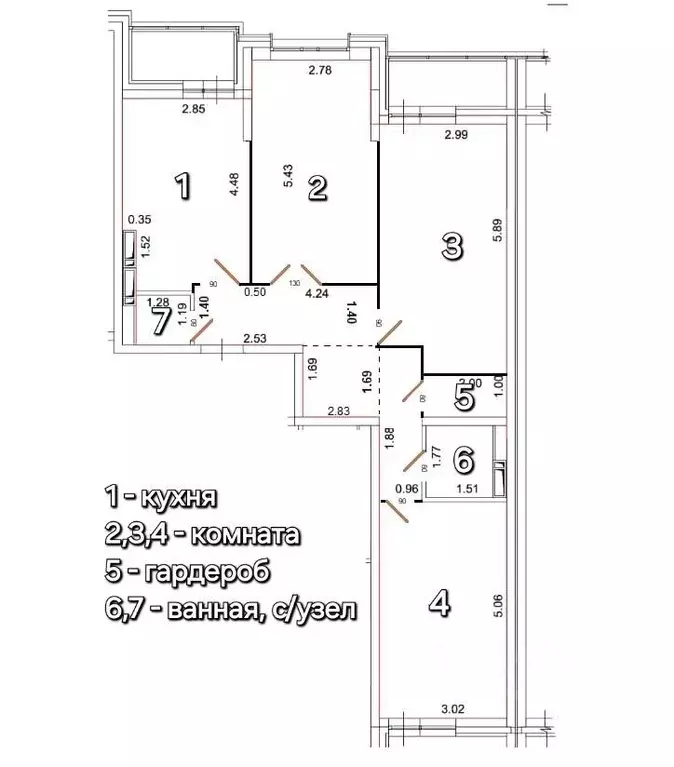 3-к кв. Алтайский край, Новоалтайск Прудская ул., 40 (79.6 м) - Фото 2