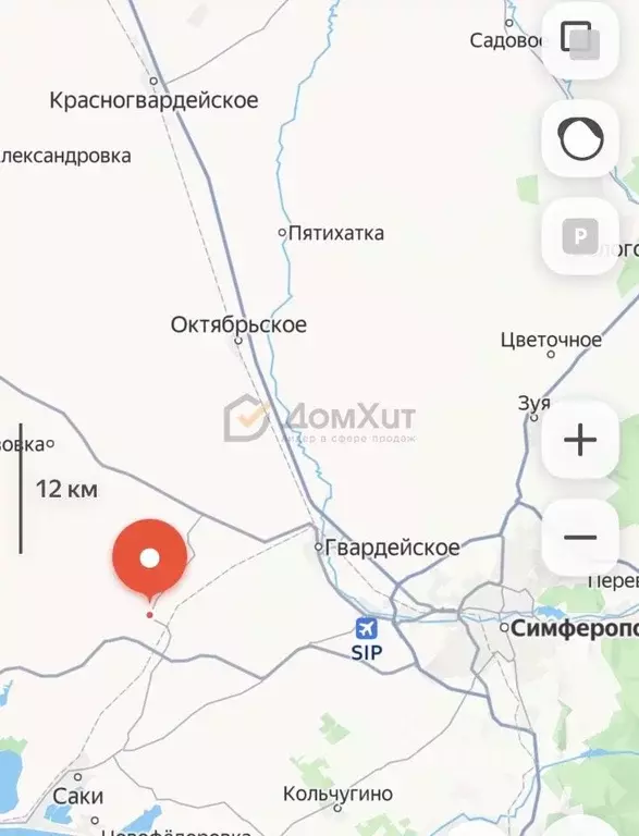 Участок в Крым, Сакский район, с. Крымское ул. Цветочная, 1 (15.0 ... - Фото 1