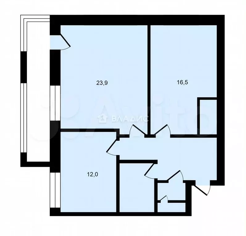 2-к. квартира, 67,5 м, 18/27 эт. - Фото 0