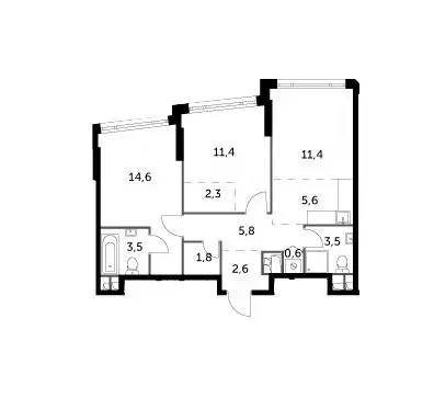 Продаётся 2-к квартира, 63.1 м - Фото 0