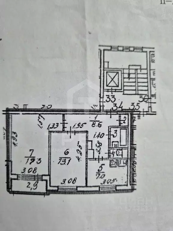 2-к кв. Санкт-Петербург Купчинская ул., 36 (50.3 м) - Фото 1